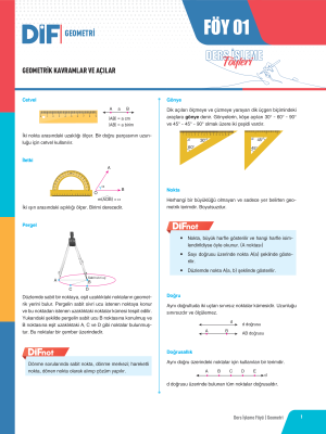 2024 - TYT-AYT GEOMETRİ DİF - FÖY-1