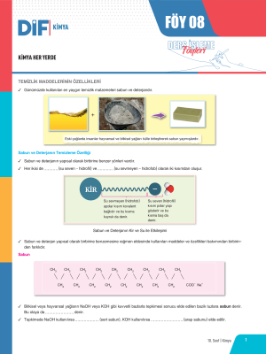 2024 - 10. SINIF KİMYA DİF - FÖY-8