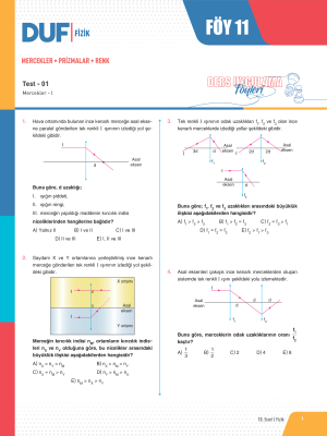 2024 - 10. SINIF FİZİK DUF - FÖY-11